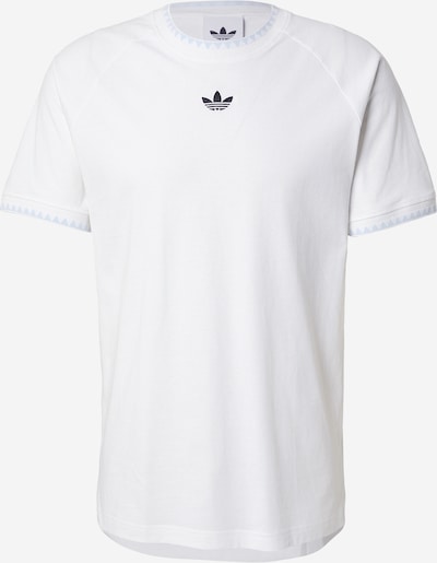 S dydžio Marškinėliai 'CHEST' iš ADIDAS ORIGINALS, spalva – pastelinė mėlyna / juoda / balta, Prekių apžvalga