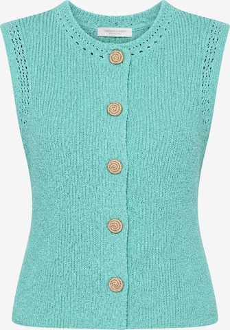 SASSYCLASSY Knitted Vest in Blue: front