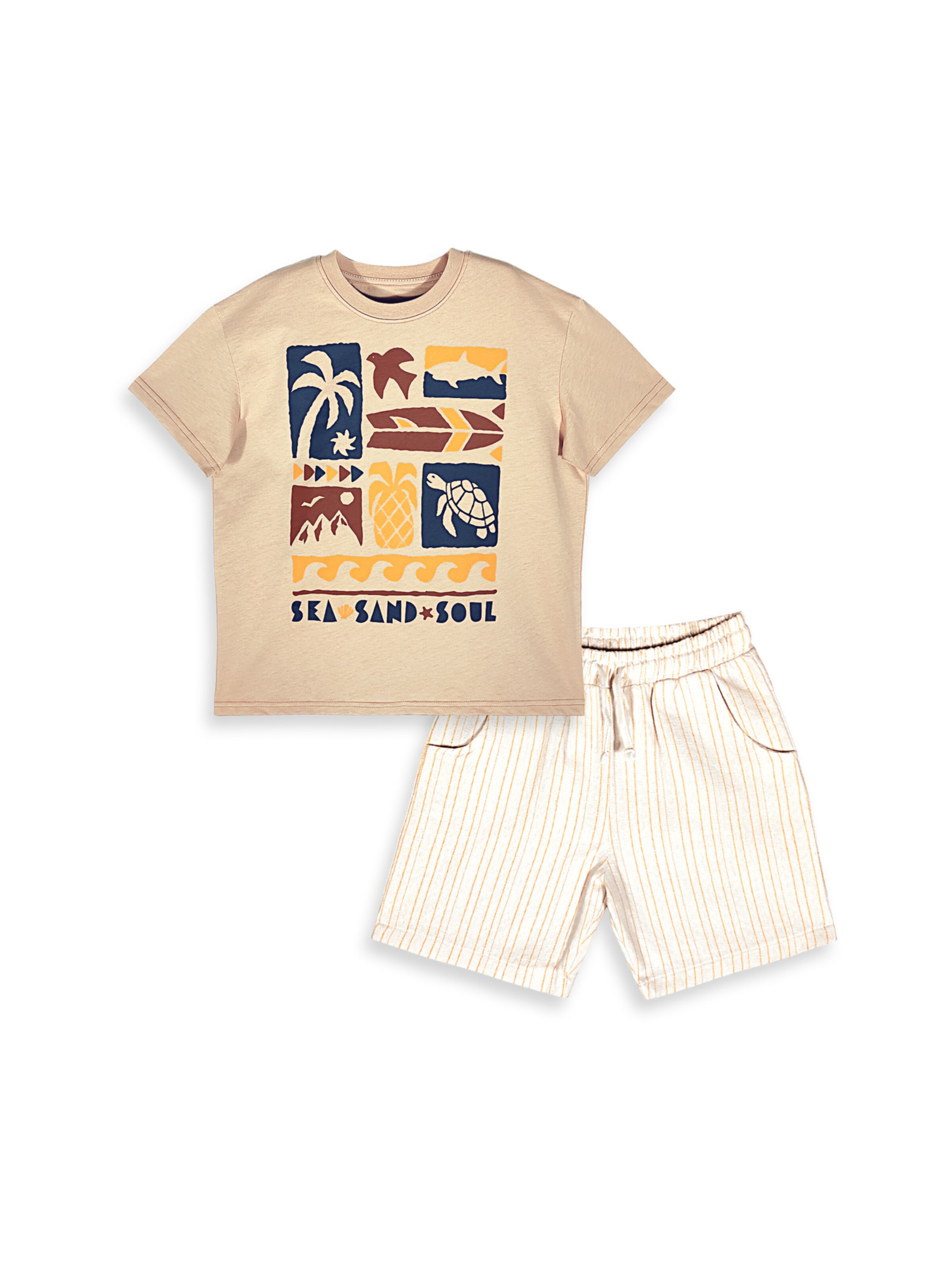 Set Denokids en beige : devant