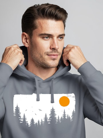 Neverless Sweatshirt 'Forest' in Grau