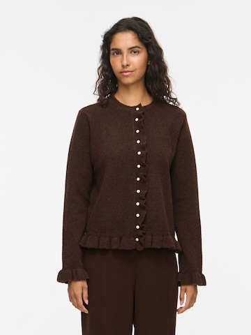 VILA Gebreid vest 'VIJacia' in Bruin: voorkant