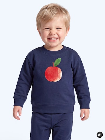 MelaDi Sveter 'Kinder Baby-Sweater aus Biobaumwolle - Apfel' - Modrá
