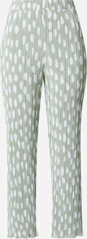 Monki Regular Trousers in Green: front