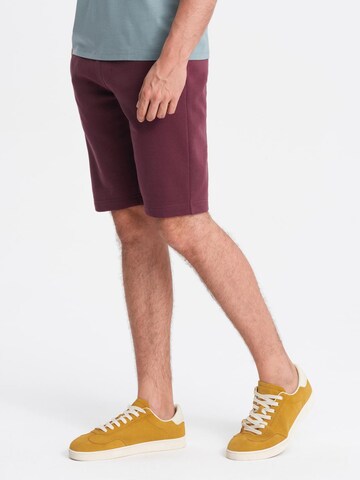 Regular Pantalon Ombre en rouge