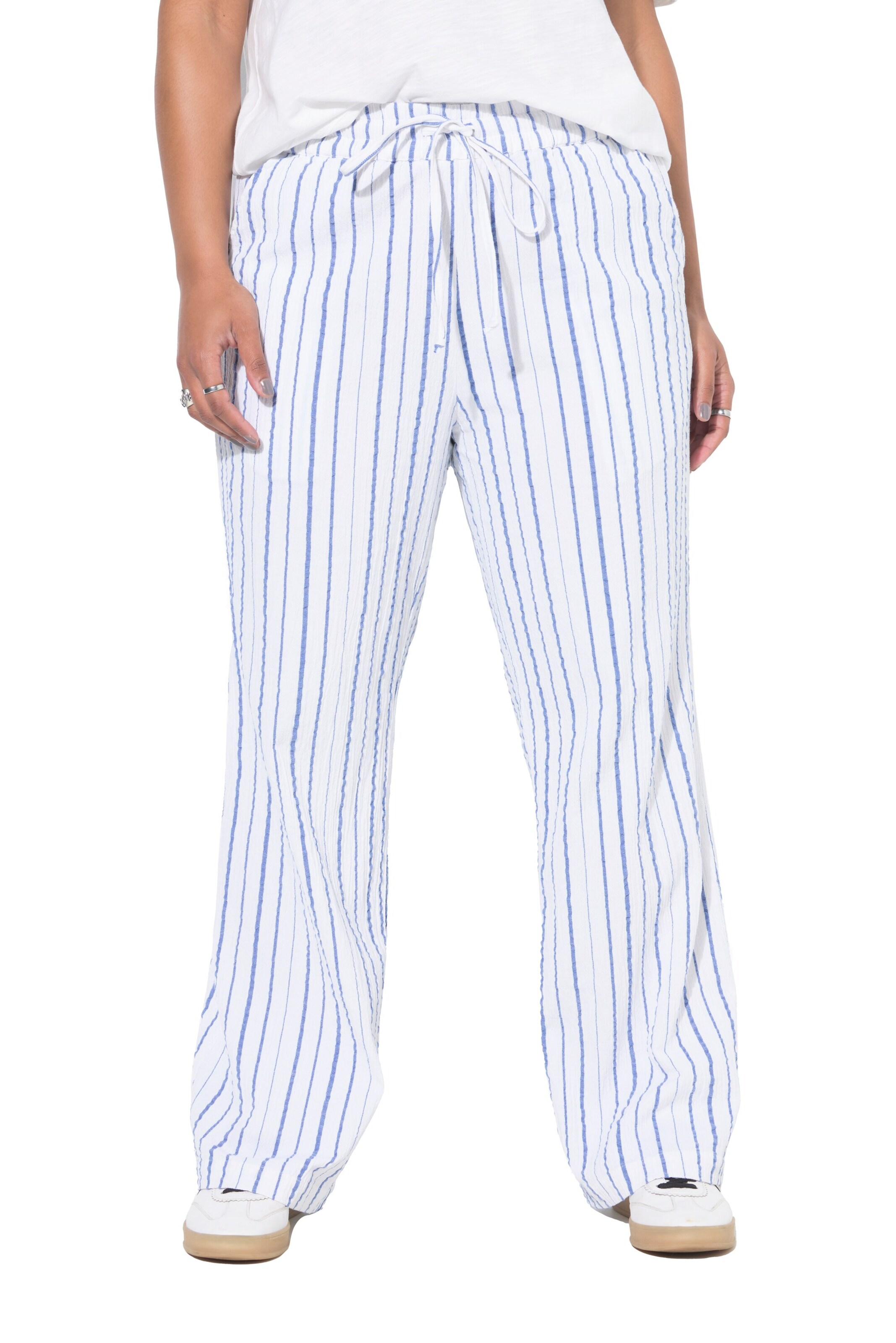 Studio Untold Wide Leg Hose in Weiß: Vorderseite