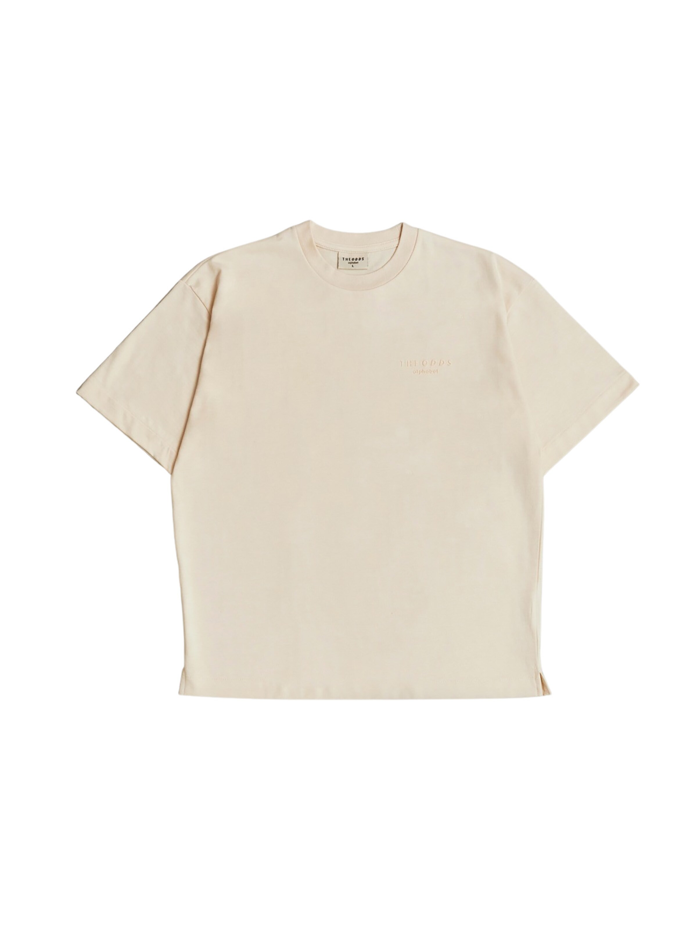 T-Shirt 'Loose T-Shirt / alphabet' THE ODDS en beige : devant
