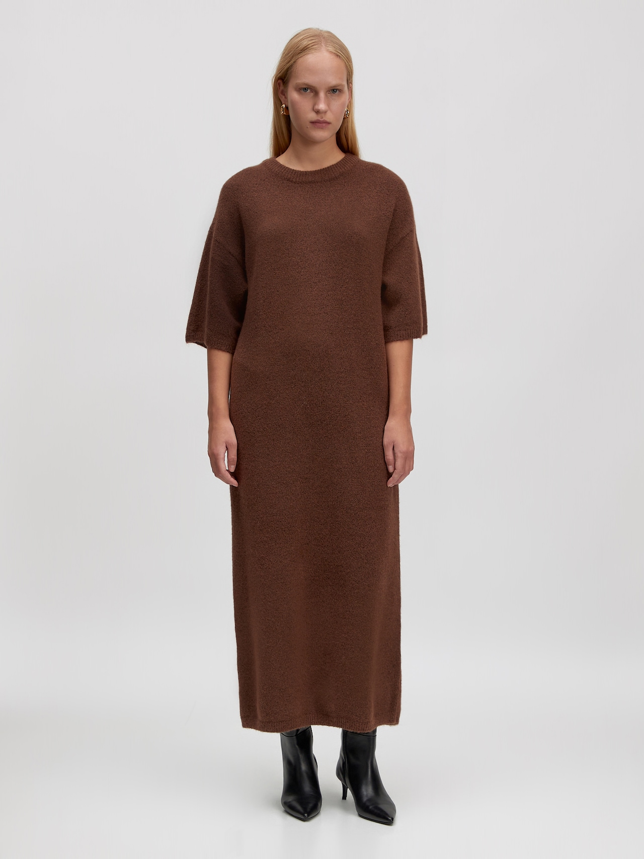 EDITED Produkte Strickkleid 'Kenzie Wool' braun