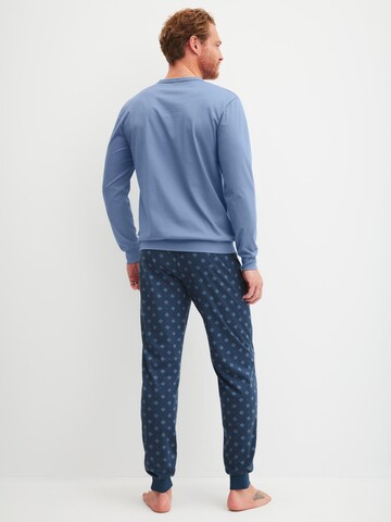 CALIDA Pyjama lang 'Relax Imprint'‌‌‌‌‌‌‌‌ in Blau