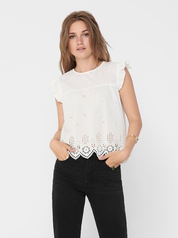 ONLY - Blusa 'Silla' em branco: frente