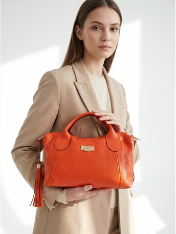 Borsa a mano 'Borsa a Mano Donna Pelle Vacchetta 100% - Modello Lucca Baldinini' di Baldinini Trend in arancione