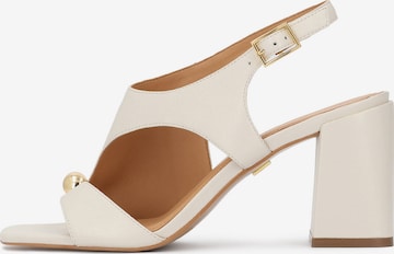 Kazar Сандали с каишка в бяло: отпред