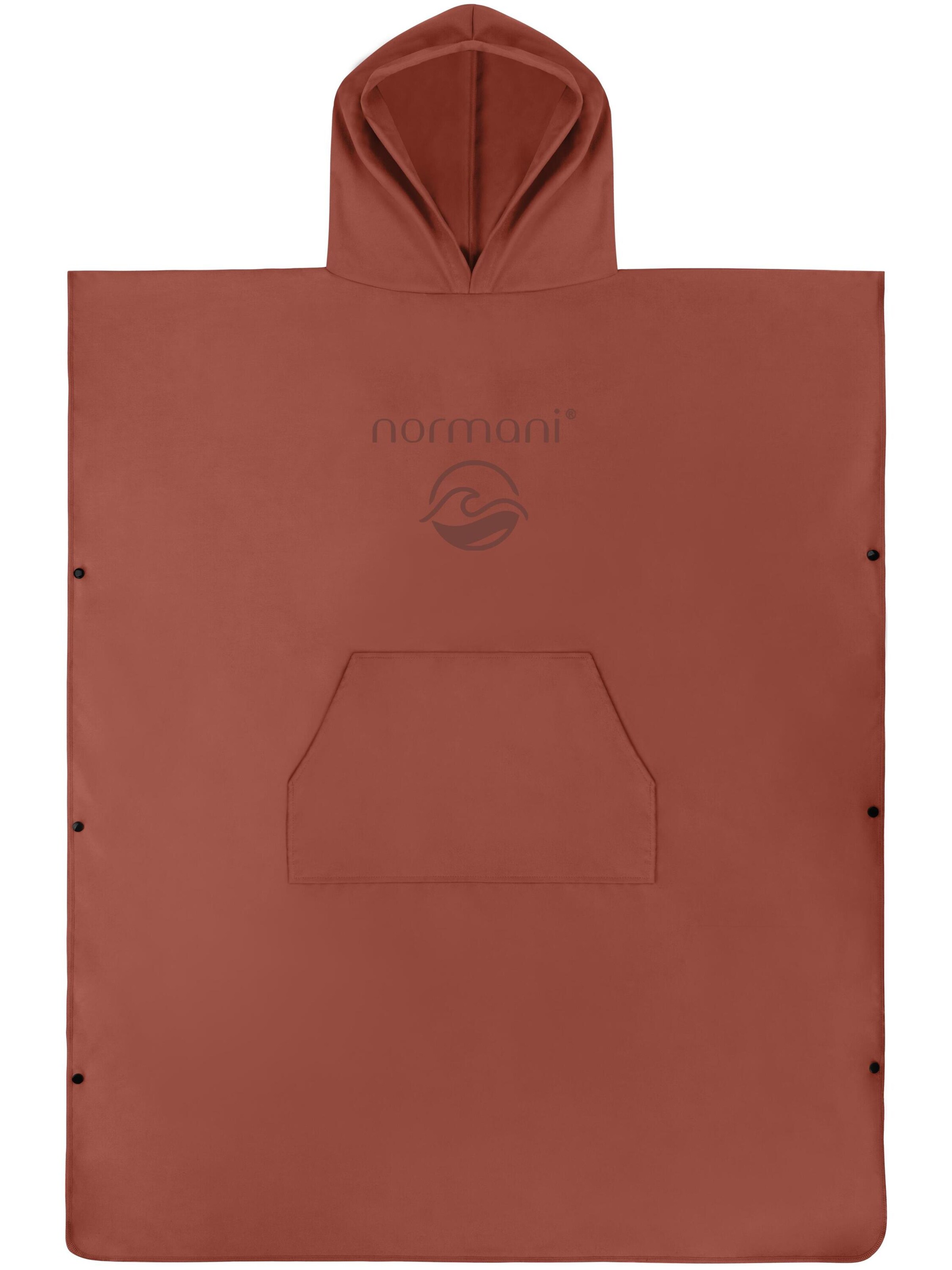 normani Sport-Bademantel 'Nosara' in Rot: Vorderseite