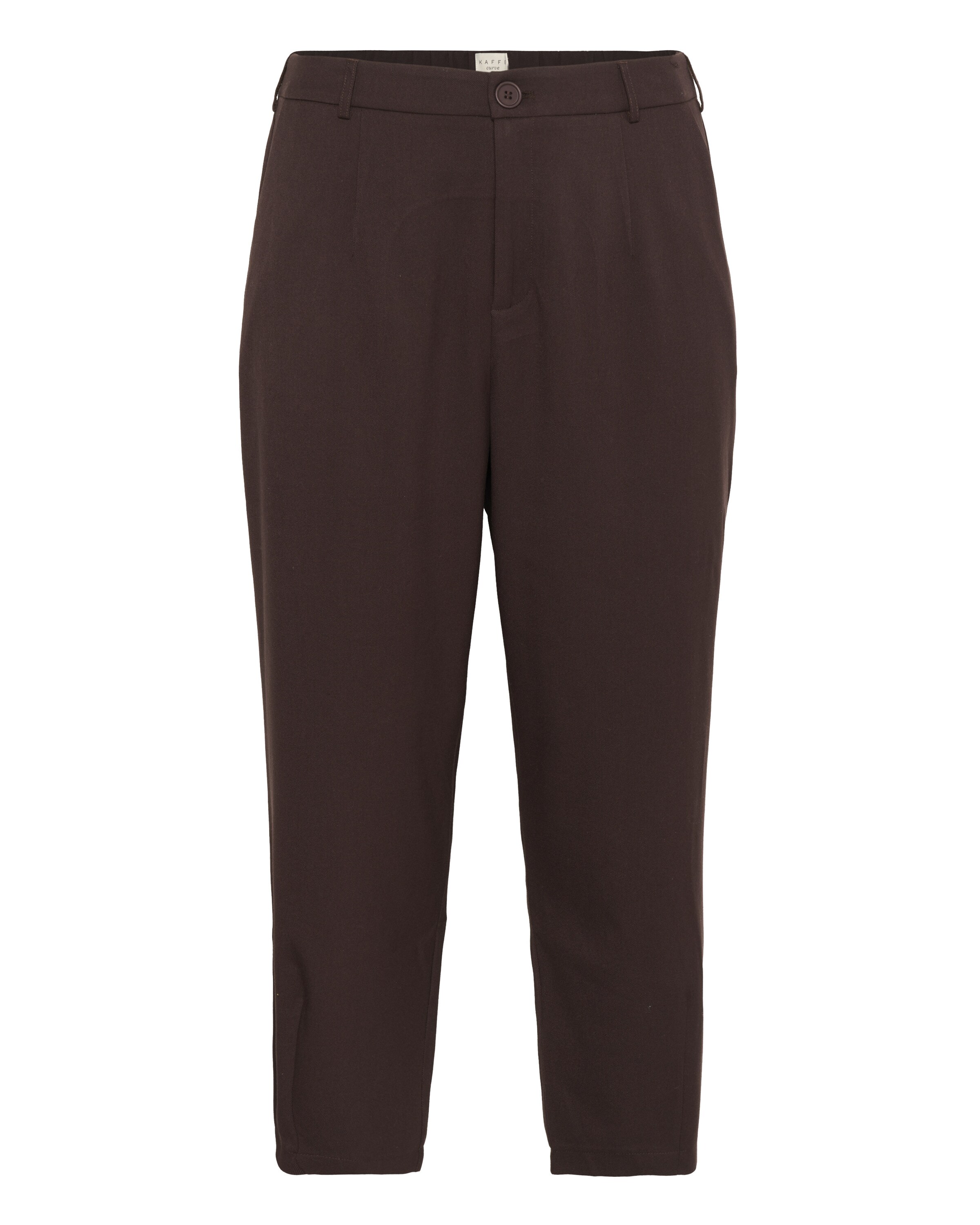 KAFFE CURVE Pleat-front trousers 'KCMerla' in Brown: front
