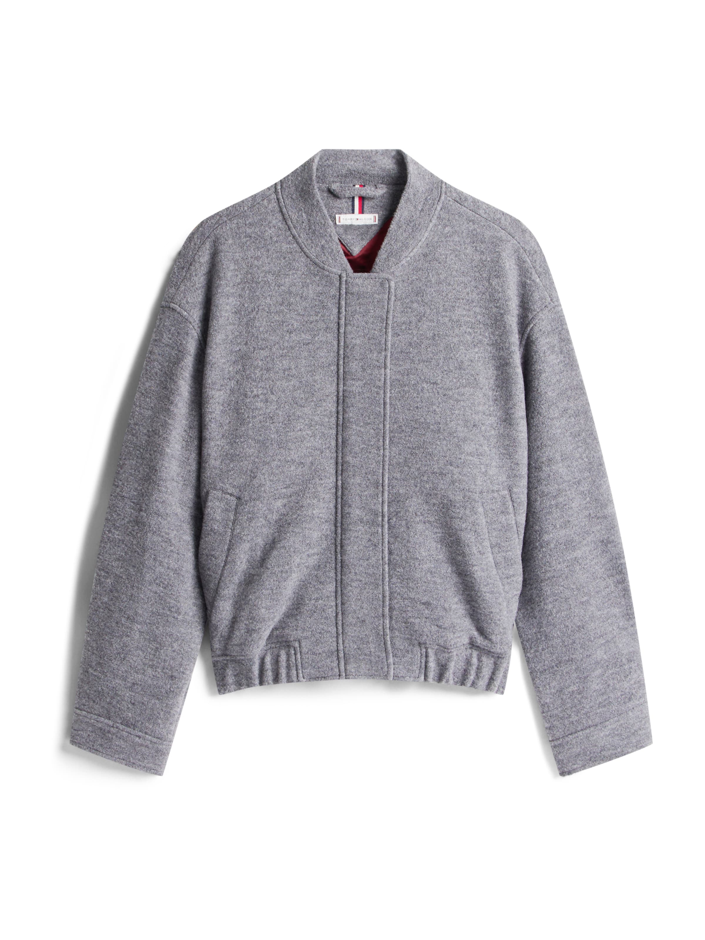 TOMMY HILFIGER Φθινοπωρινό και ανοιξιάτικο μπουφάν σε γκρι: μπροστά