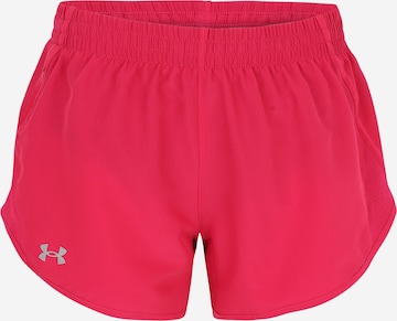UNDER ARMOUR Спортивные штаны 'Fly By 3' в Ярко-розовый: спереди