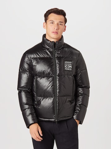 ARMANI EXCHANGE Winter Jacket in Black: front