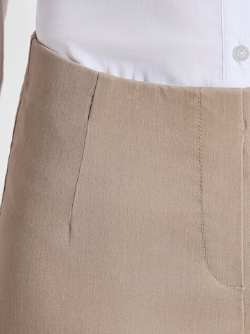 Goldner Slimfit Bandplooi jeans 'Louisa' in Beige