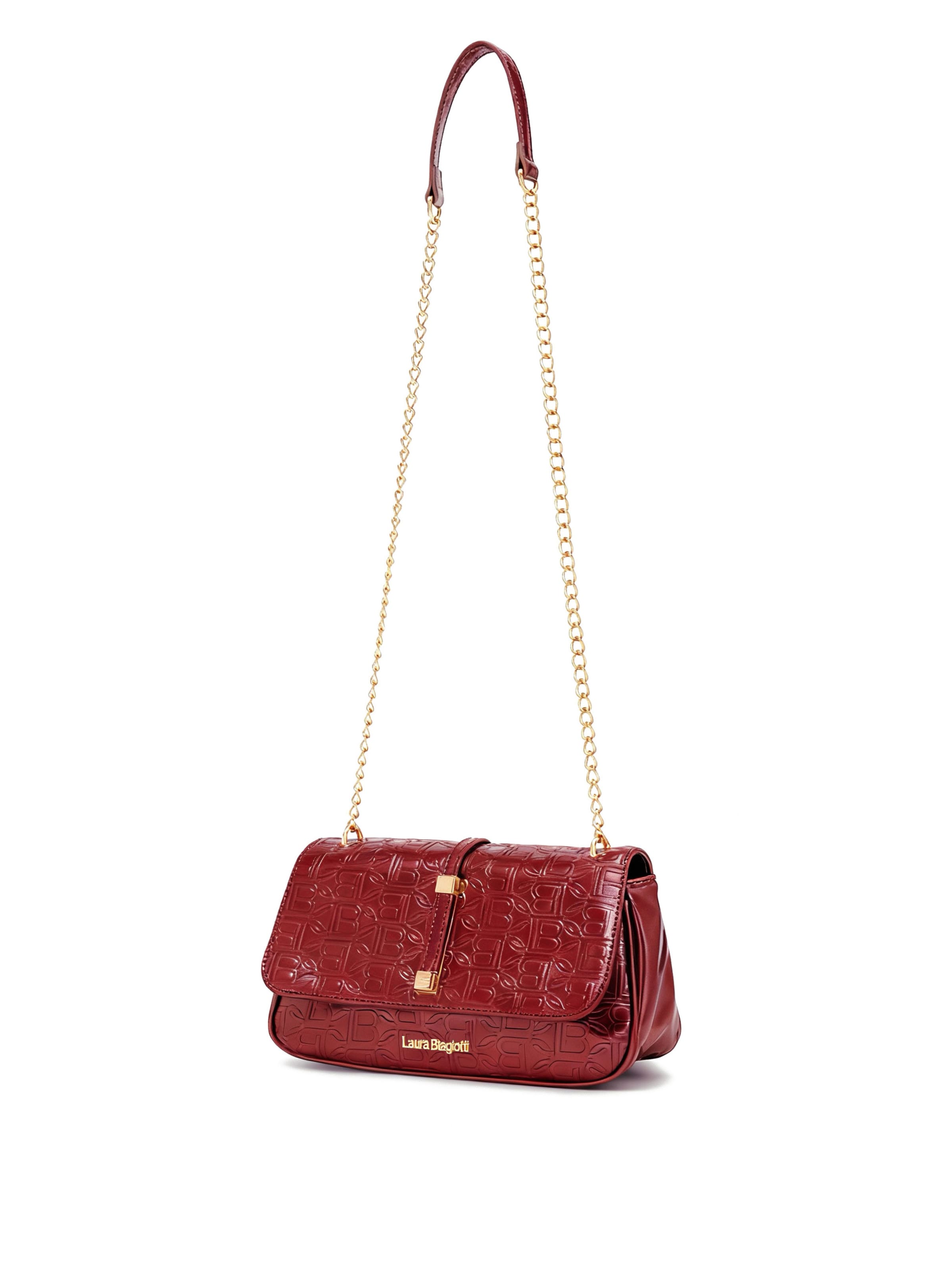 Borsa a tracolla 'Arcade 3' di Laura Biagiotti in rosso: frontale