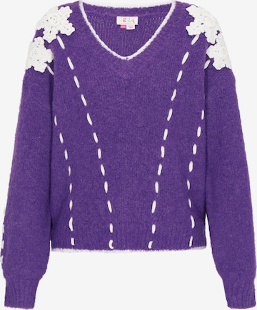 IZIAŠiroki pulover - ljubičasta boja: prednji dio