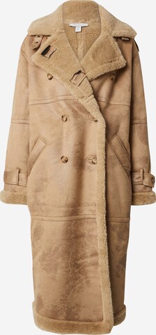TOPSHOP Χειμερινό παλτό σε μπεζ: μπροστά