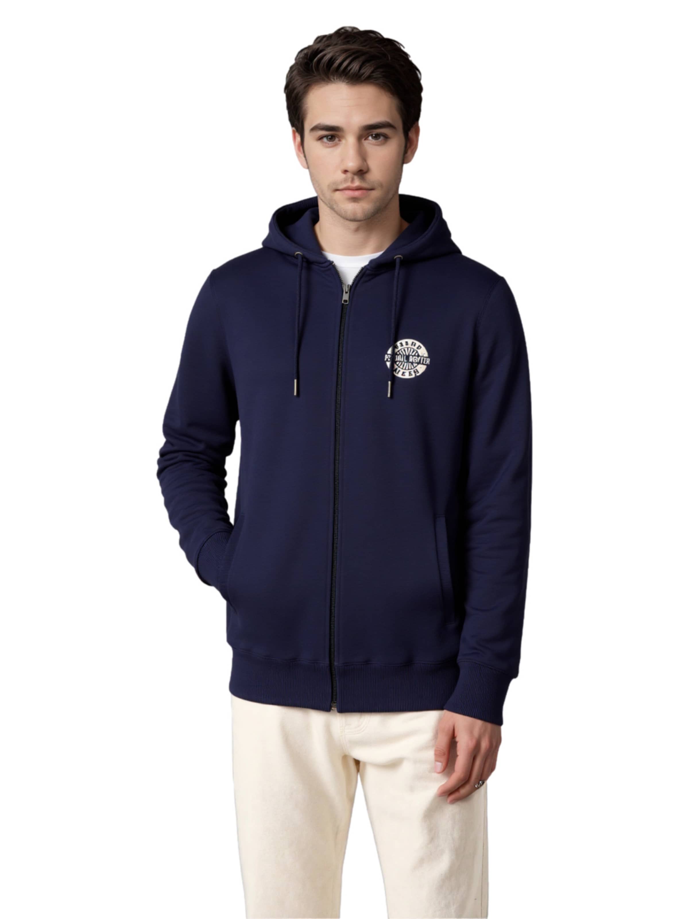 Veste de survêtement Petrol Industries en bleu : devant