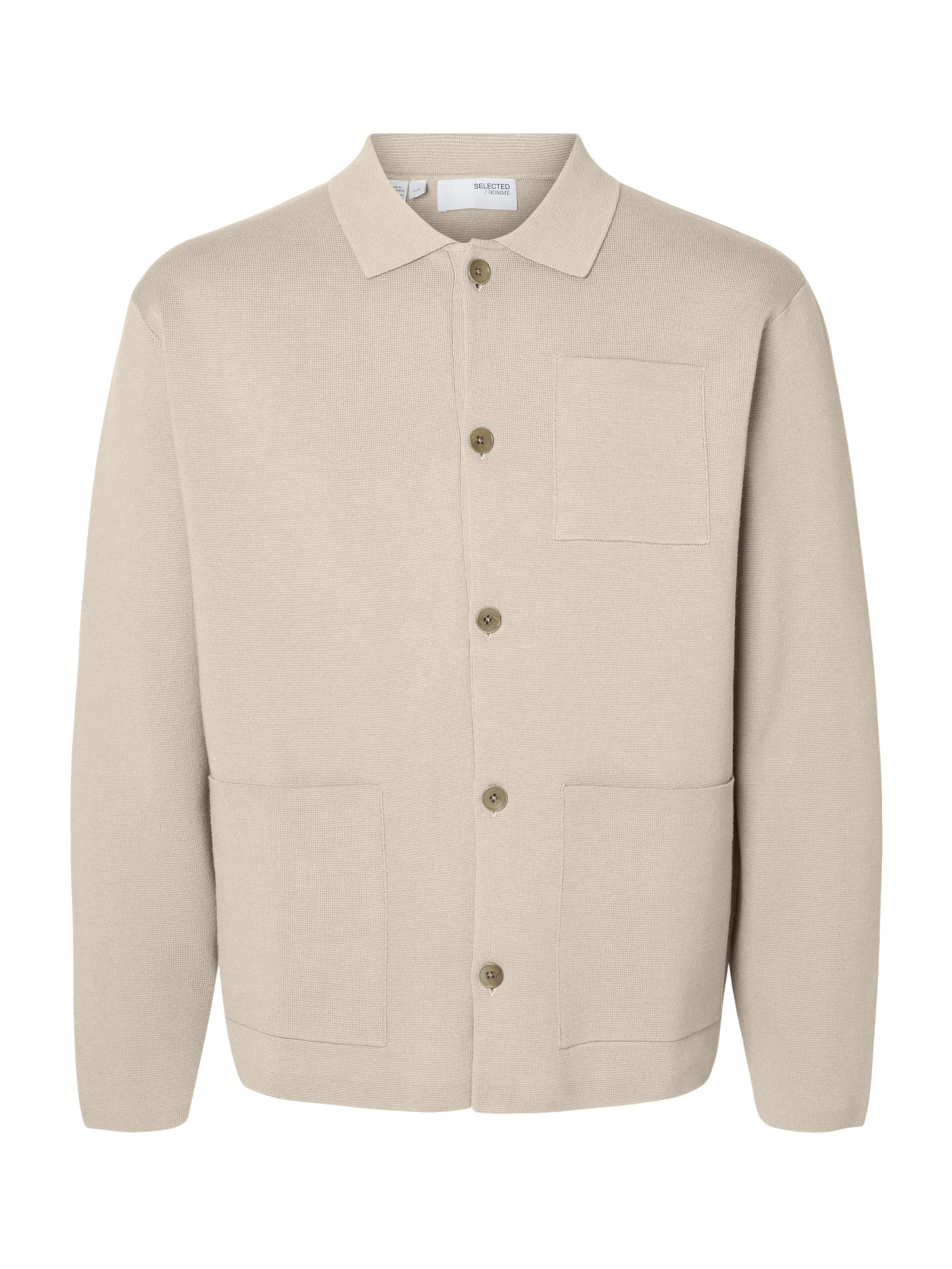 Geacă tricotată 'SLHMIKE' de la SELECTED pe bej: față
