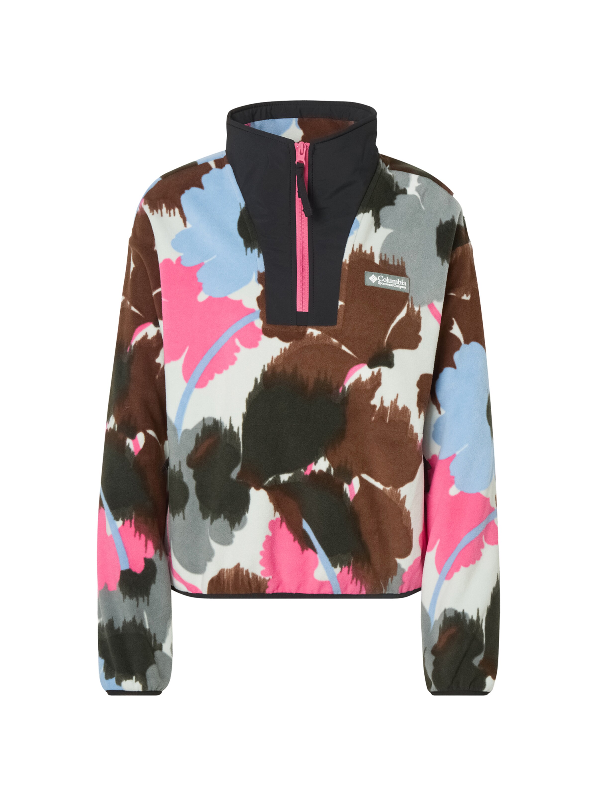 COLUMBIA Pull-over de sport 'Sequoia Grove™ II' en S en bleu clair / marron / vert pastel / rose clair, Vue avec produit