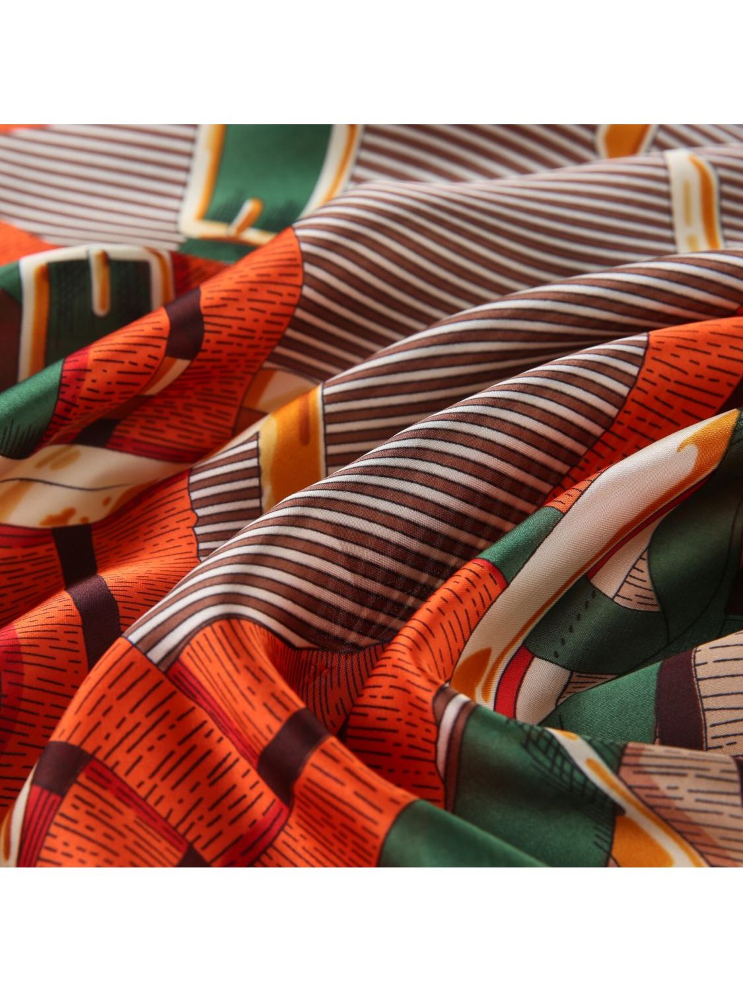 Écharpe 'Grand carré de Soie Interbelts Zoé' alberto cabale en orange