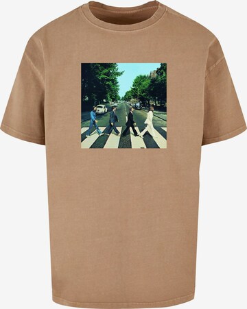 Merchcode T-Shirt 'Beatles - Album Abbey Road' in Beige: predná strana