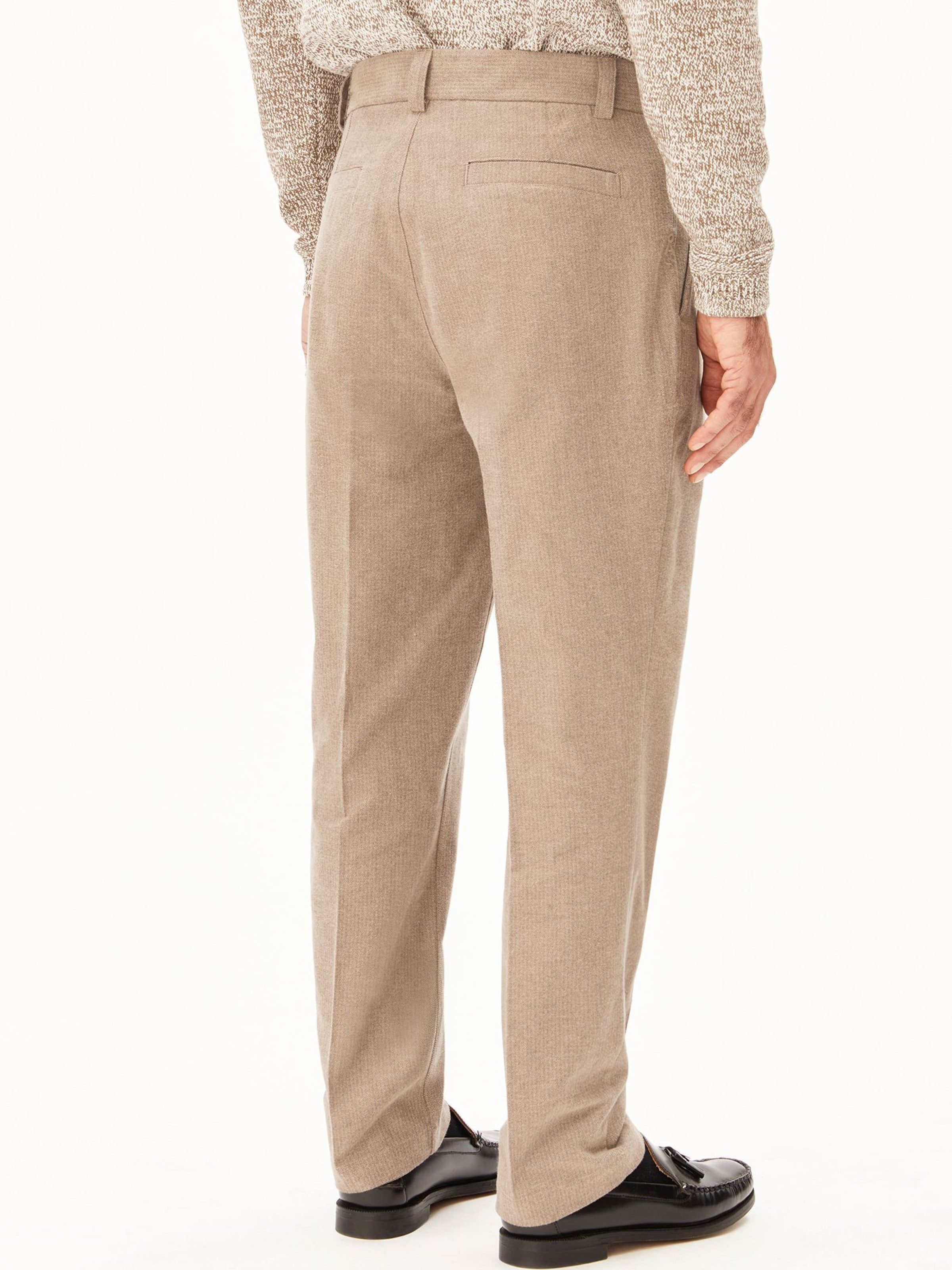 ARMEDANGELS Regular Hose TAAMIR STRUCTURE in Beige