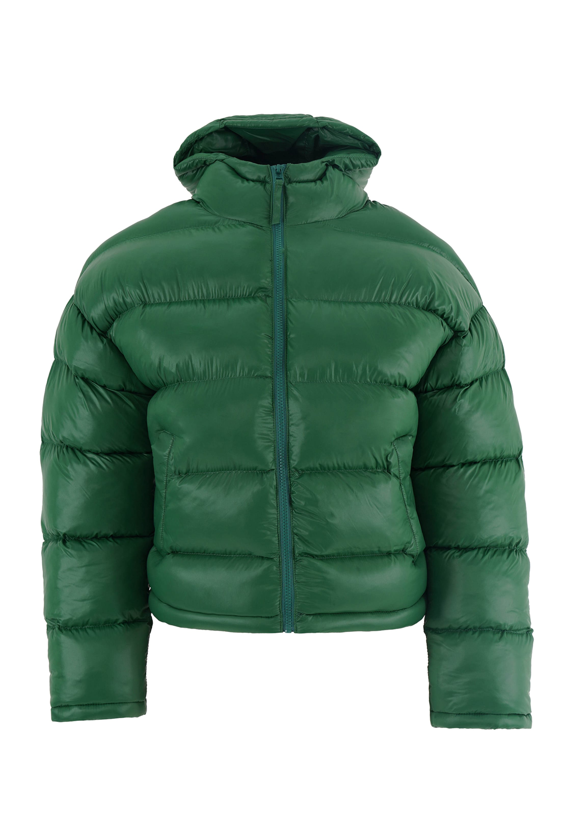 FRESHLIONS Steppjacke 'Tara' in Grün: Vorderseite