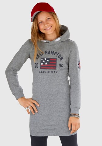 Tom Tailor Polo Team Kleid in Grau: Vorderseite