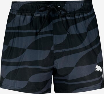 PUMA Athletic Swim Trunks in Grey: front