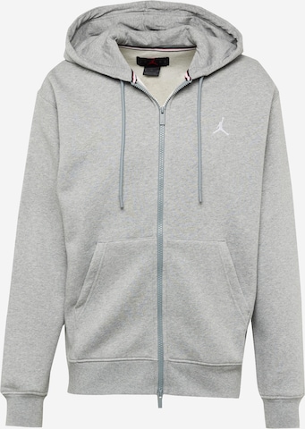 Veste de survêtement Jordan en gris : devant
