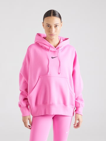 Nike Sportswear Sweatshirt 'Phoenix Fleece' i rosa: framsida