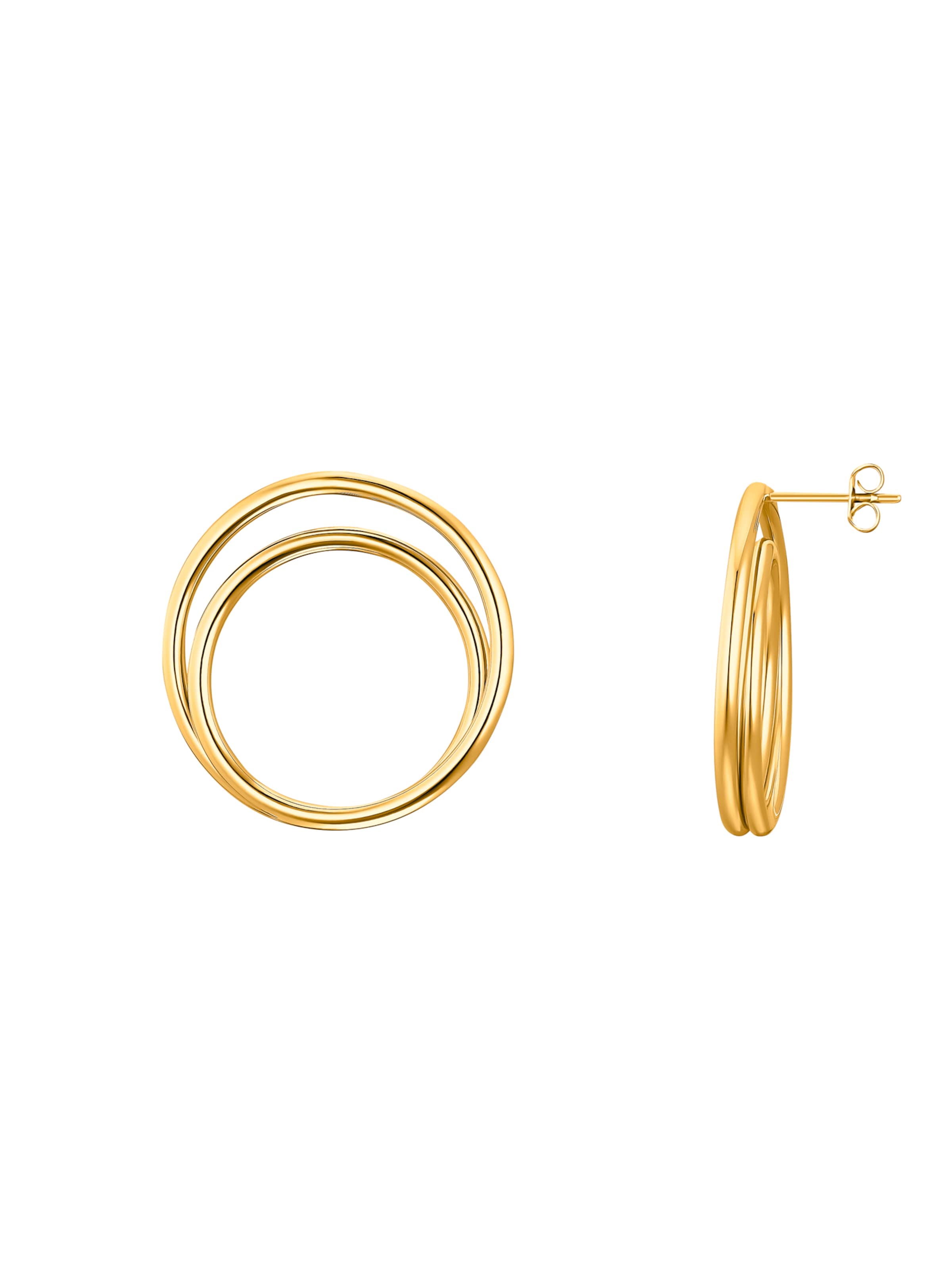 Boucles d'oreilles Heideman en or : devant