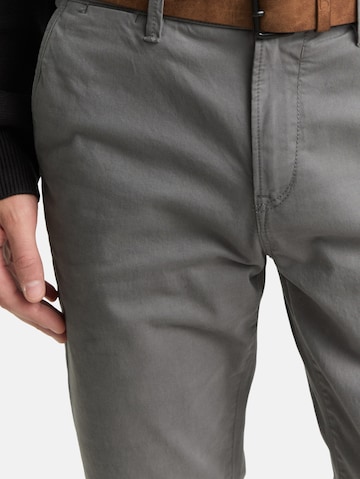 Coupe slim Pantalon chino TOM TAILOR DENIM en gris