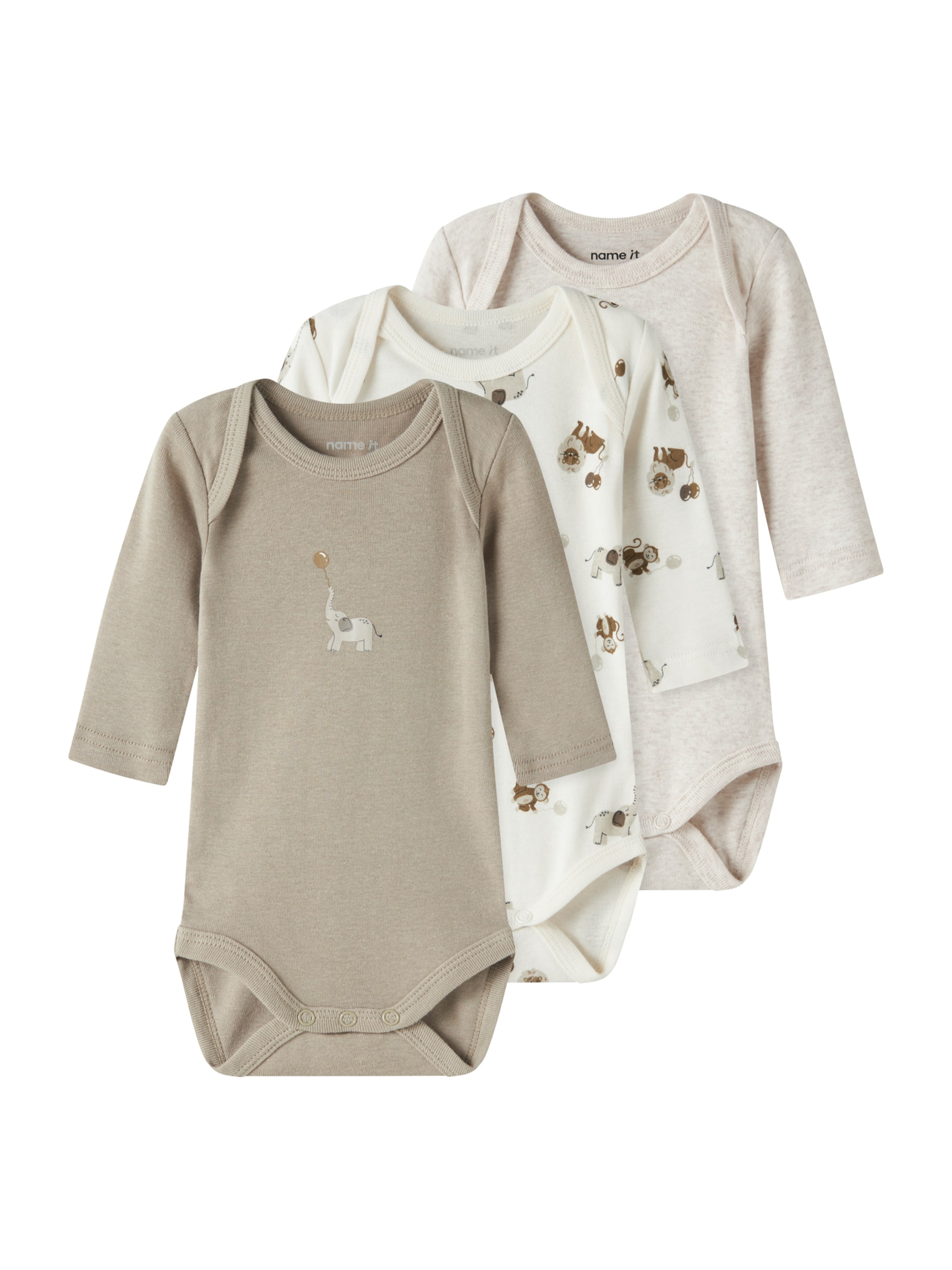 Barboteuse / body NAME IT en beige : devant