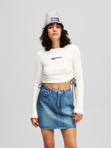 T-shirt KARL LAGERFELD JEANS en blanc : devant