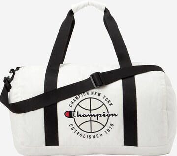 Champion Authentic Athletic Apparel Sports Bag in White: front