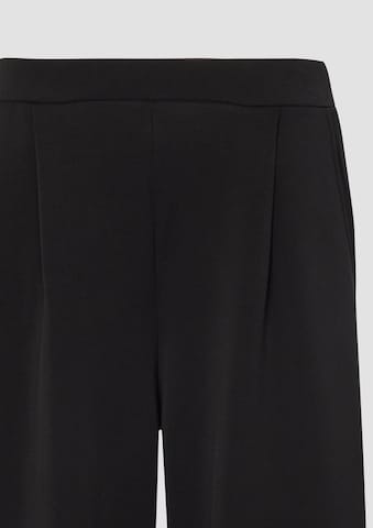 Wide Leg Pantalon à pince s.Oliver en noir