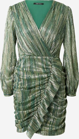 Robe de cocktail SWING en vert : devant