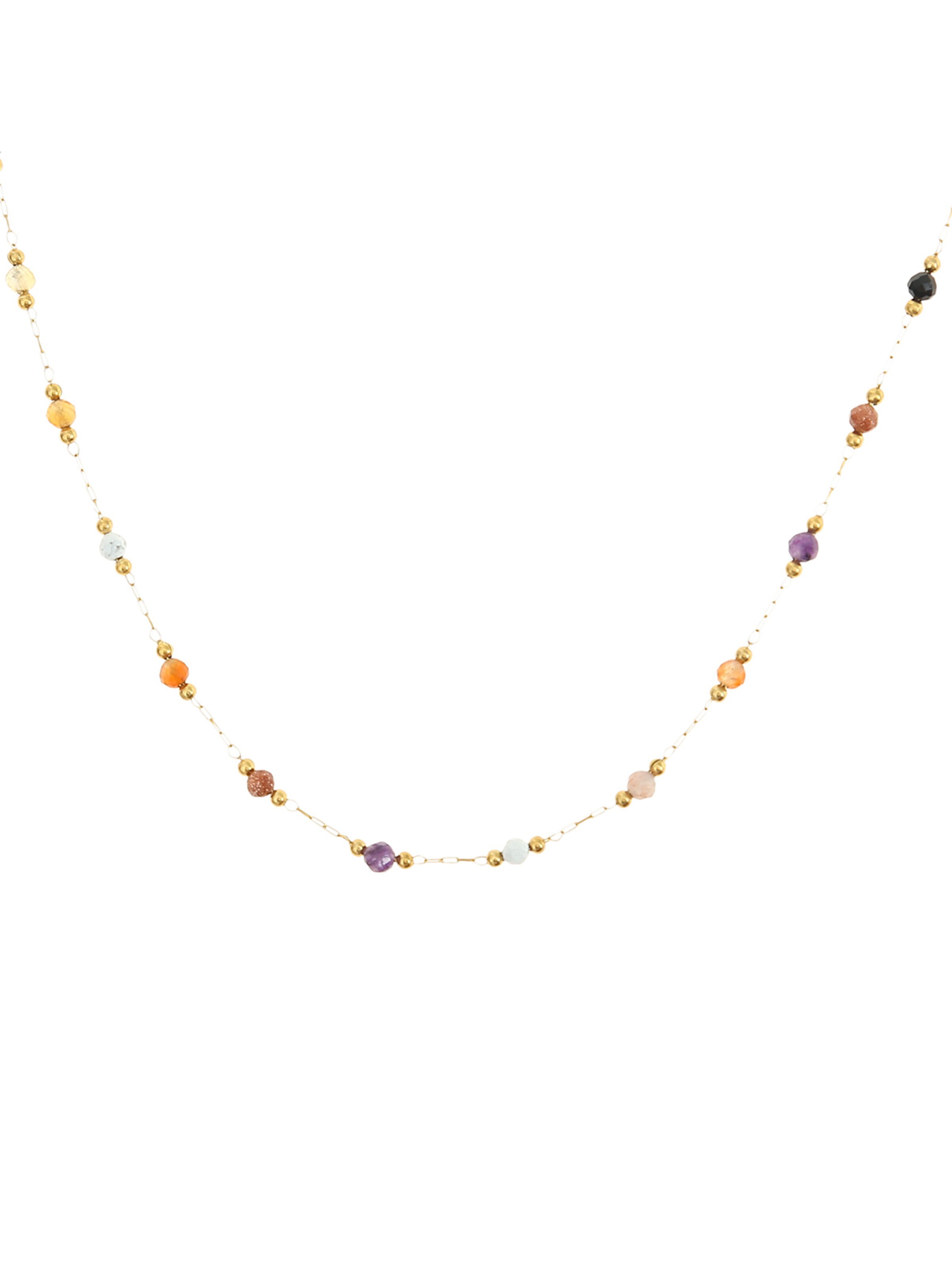 Made by Nami Necklace 'Beads' in Gold: front