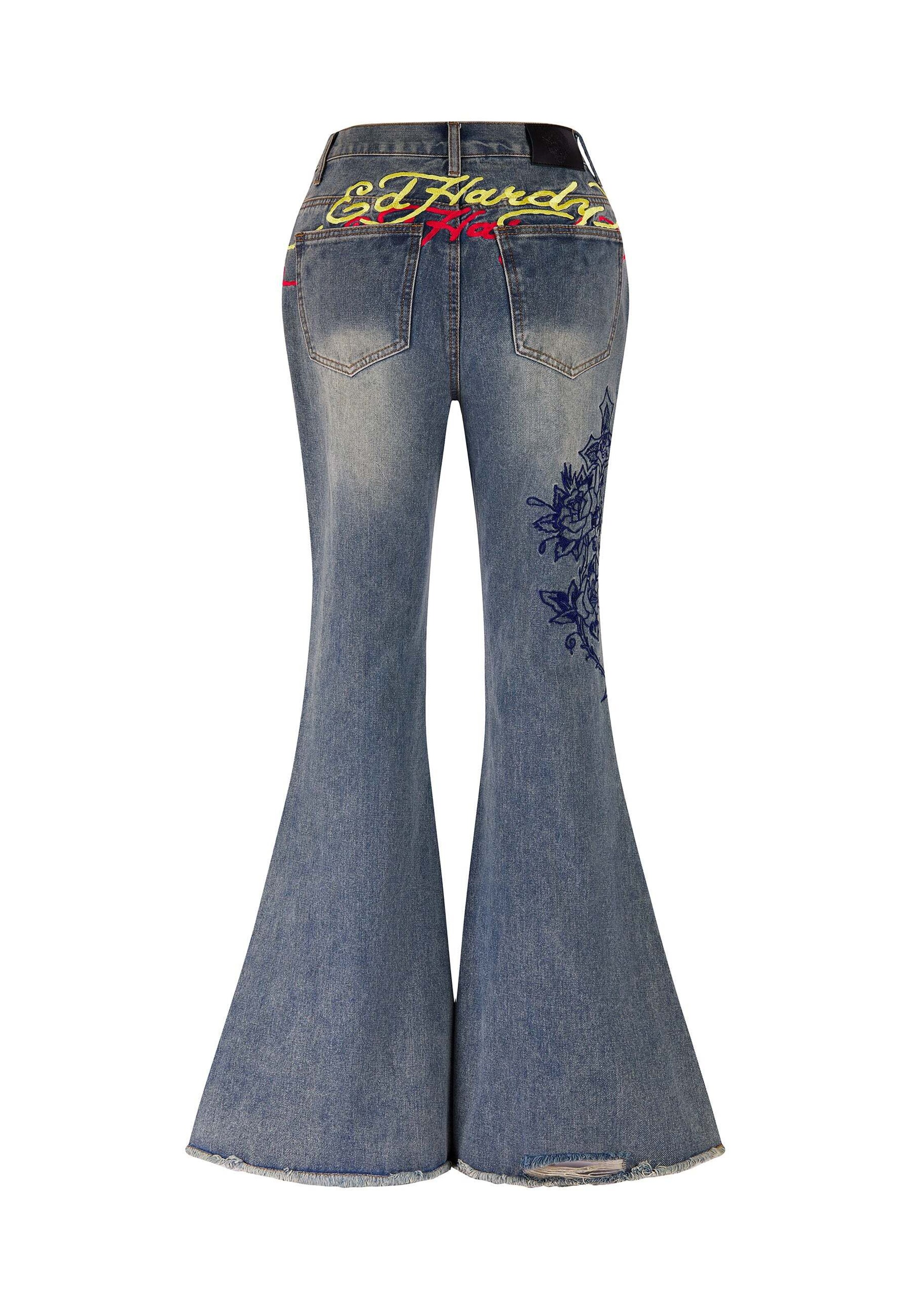 Loosefit Jean Ed Hardy en bleu