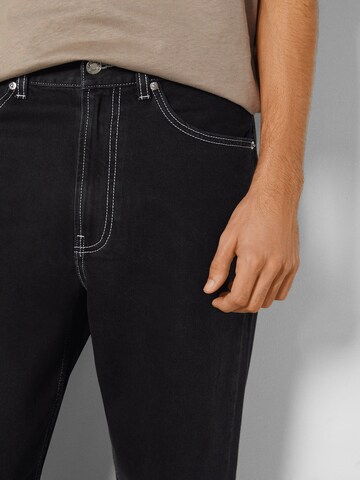 Bershka Wide Leg Jeans in Schwarz