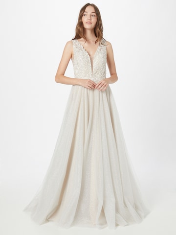 MAGIC BRIDE Suknia wieczorowa w kolorze beżowy: przód
