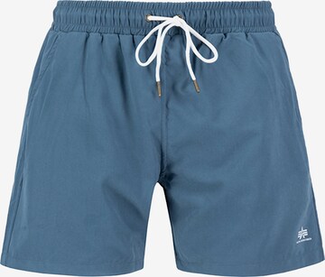 ALPHA INDUSTRIES Zwemshorts in Blauw: voorkant