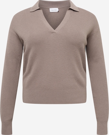 Calvin Klein Curve Sweater in Beige: front