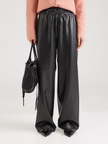 Wide leg Pantaloni 'Talpina' di BOSS in nero: frontale