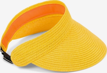 styleBREAKER Cap 'Papierstroh Visor Cap Einfarbig' in Yellow: front